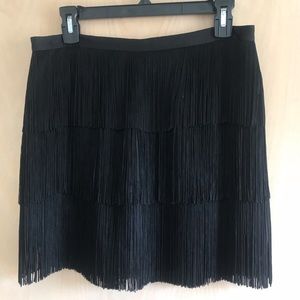 Haute Hippie Fringe Mini Skirt